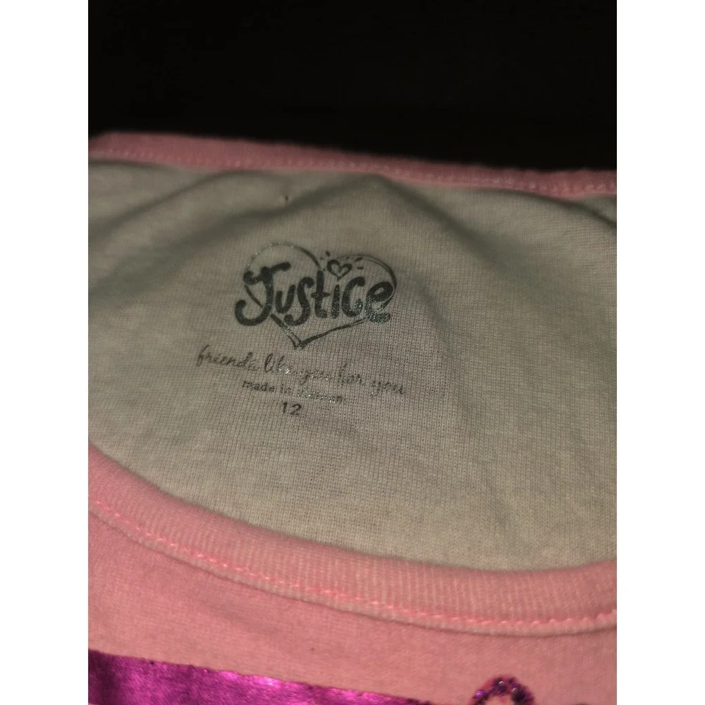 Justice back to school love one another outfit sweater top size 12  skort 10